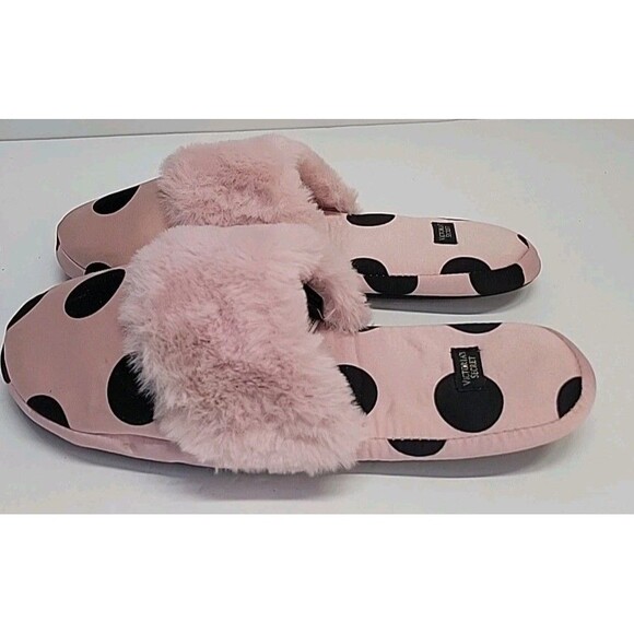 Victorias Secret Signature Satin Pink w/ Black Polka Dots Size M - Picture 2 of 12